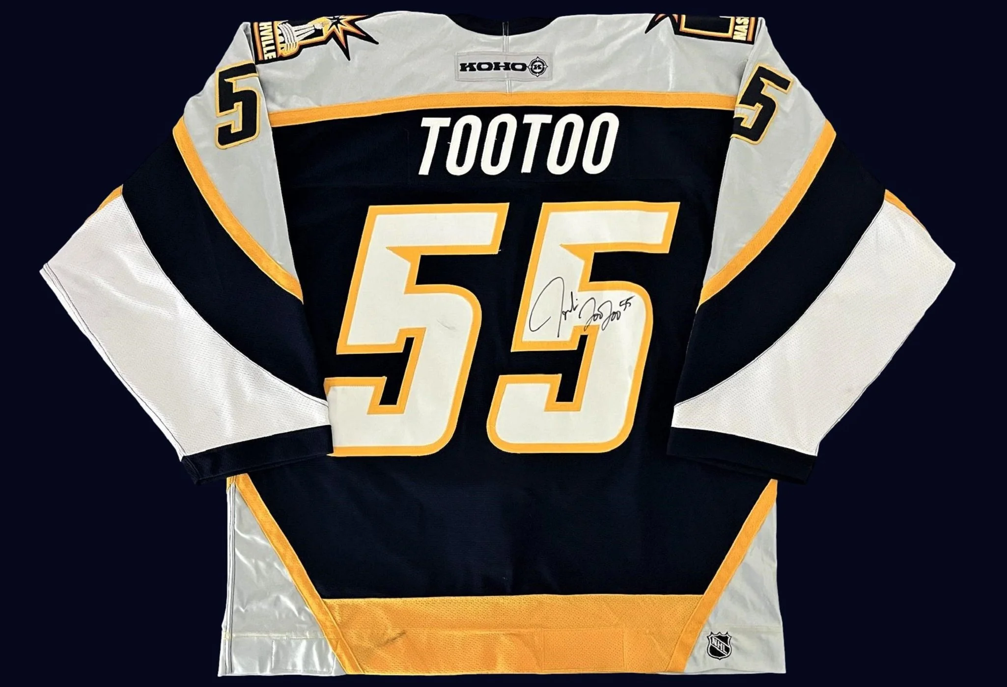 Jordin Tootoo 2003 2004 Nashville Predators Navy Set 3 Game Worn